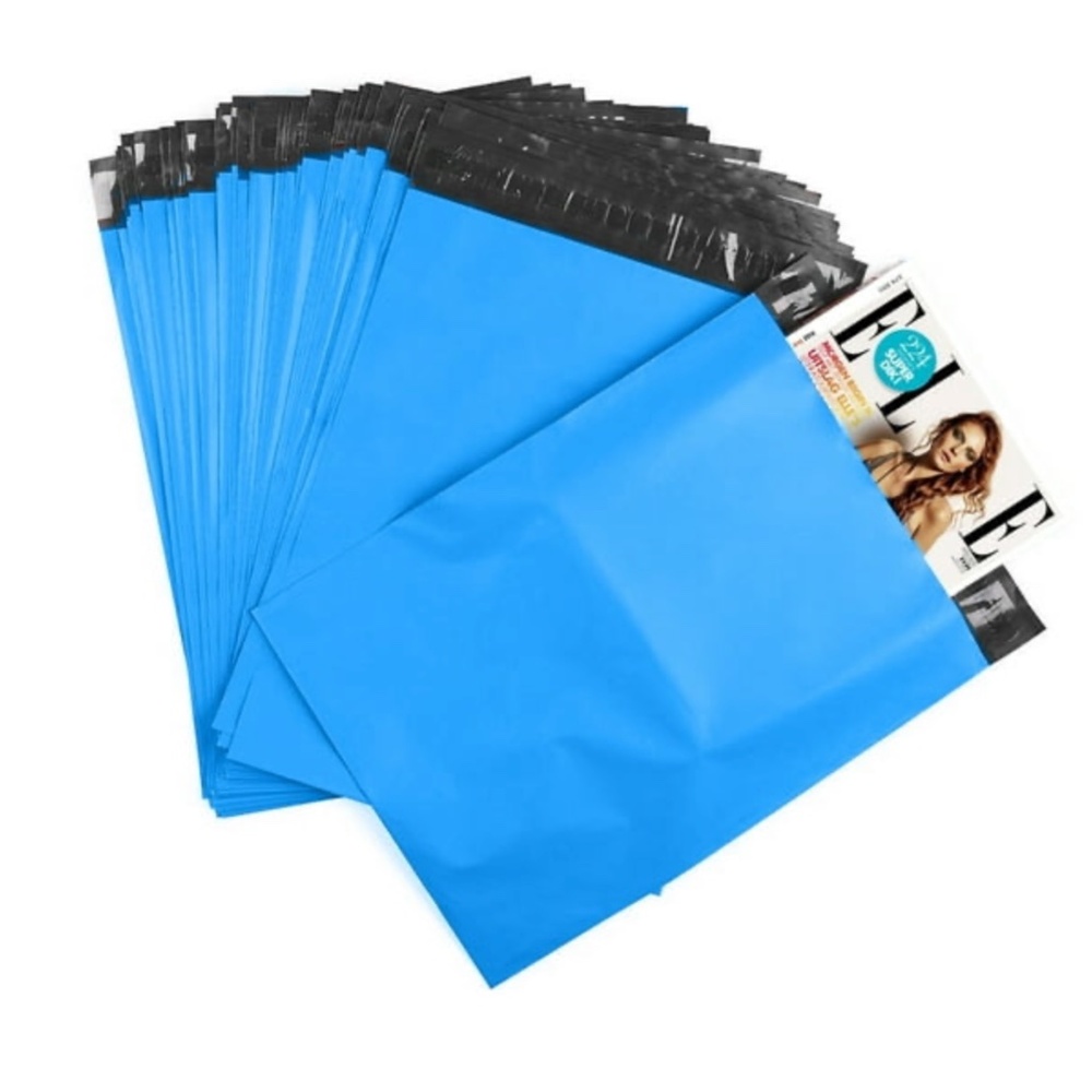 50 10x13 Blue Plain polymailer